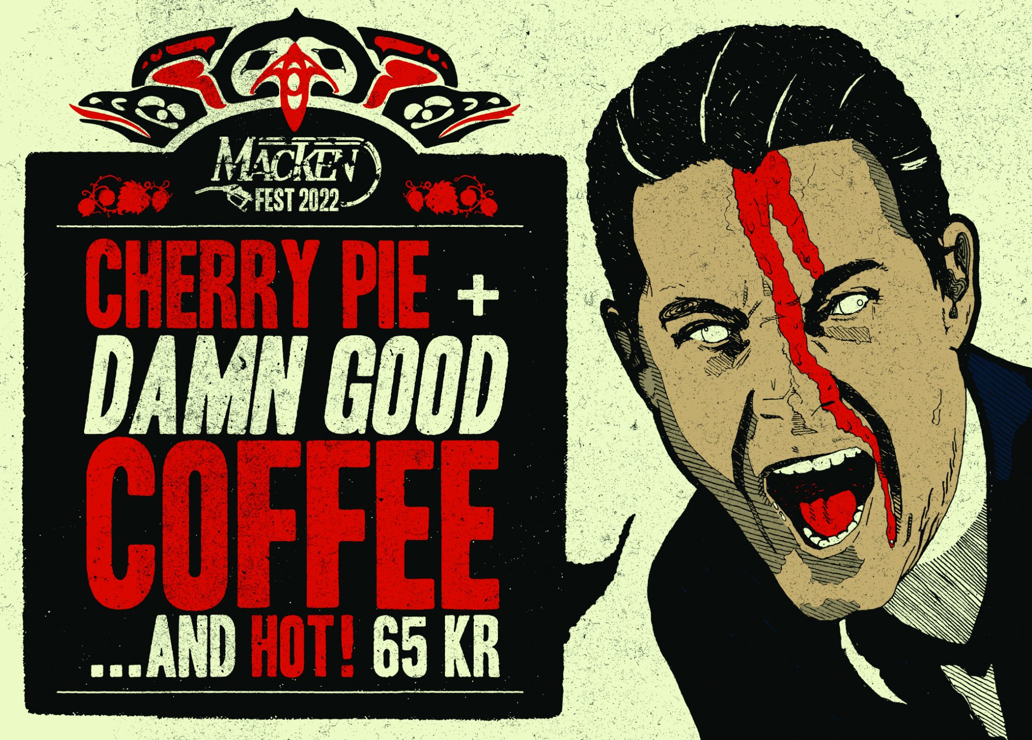 Macken fest cherry pie and damn good coffee